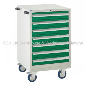 Euroslide Storage Cabinet Mobile 7 Drawers